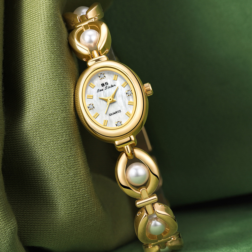 Luxury Watch And Jewelry Brand - BS レディース腕時計ブランド和風ライト高級シンプルパールブレスレットジュエリー防水女性ファッション時計腕時計ギフト
