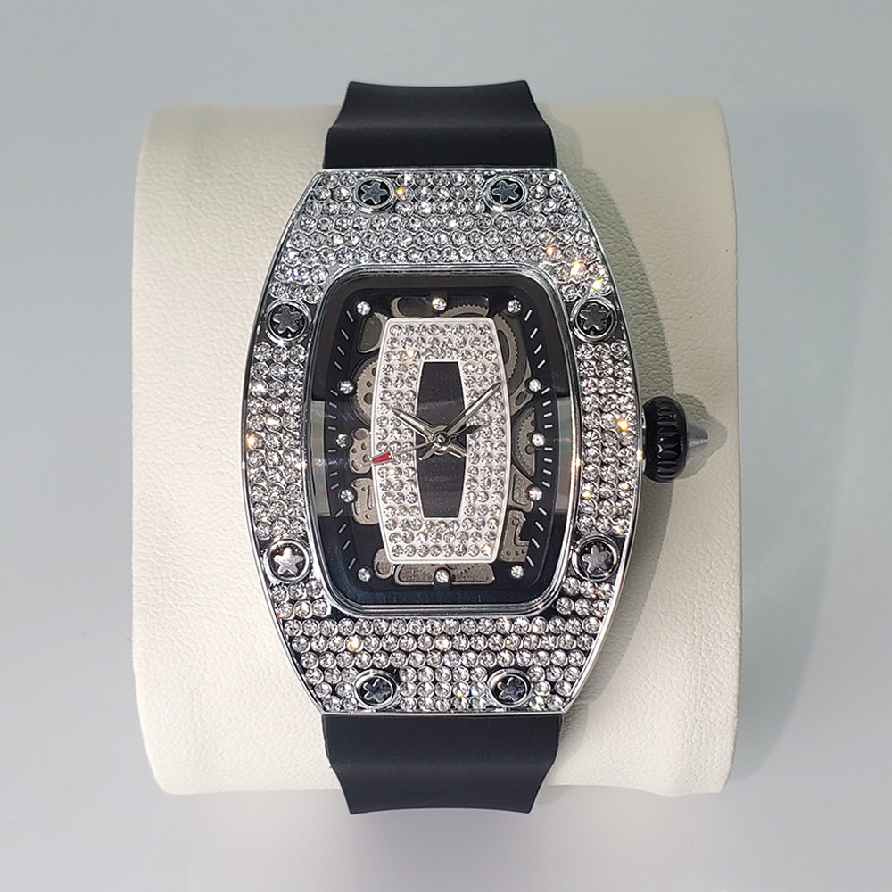 Luxury Watch And Jewelry Brand - 新しいダイヤモンド腕時計女性のための高級ブランドオリジナルアイスアウトクォーツ時計ファッションエレガントな女性のドレスジュエリー時計ドロップシッピング
