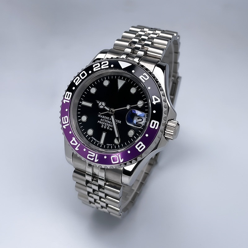 Cartier Watch Santos - YM スタイル 40mm メンズ腕時計、双方向回転ベゼル、夜光ダイヤルとサファイアクリスタル、NH35 ムーブメント用ジュビリーブレスレット