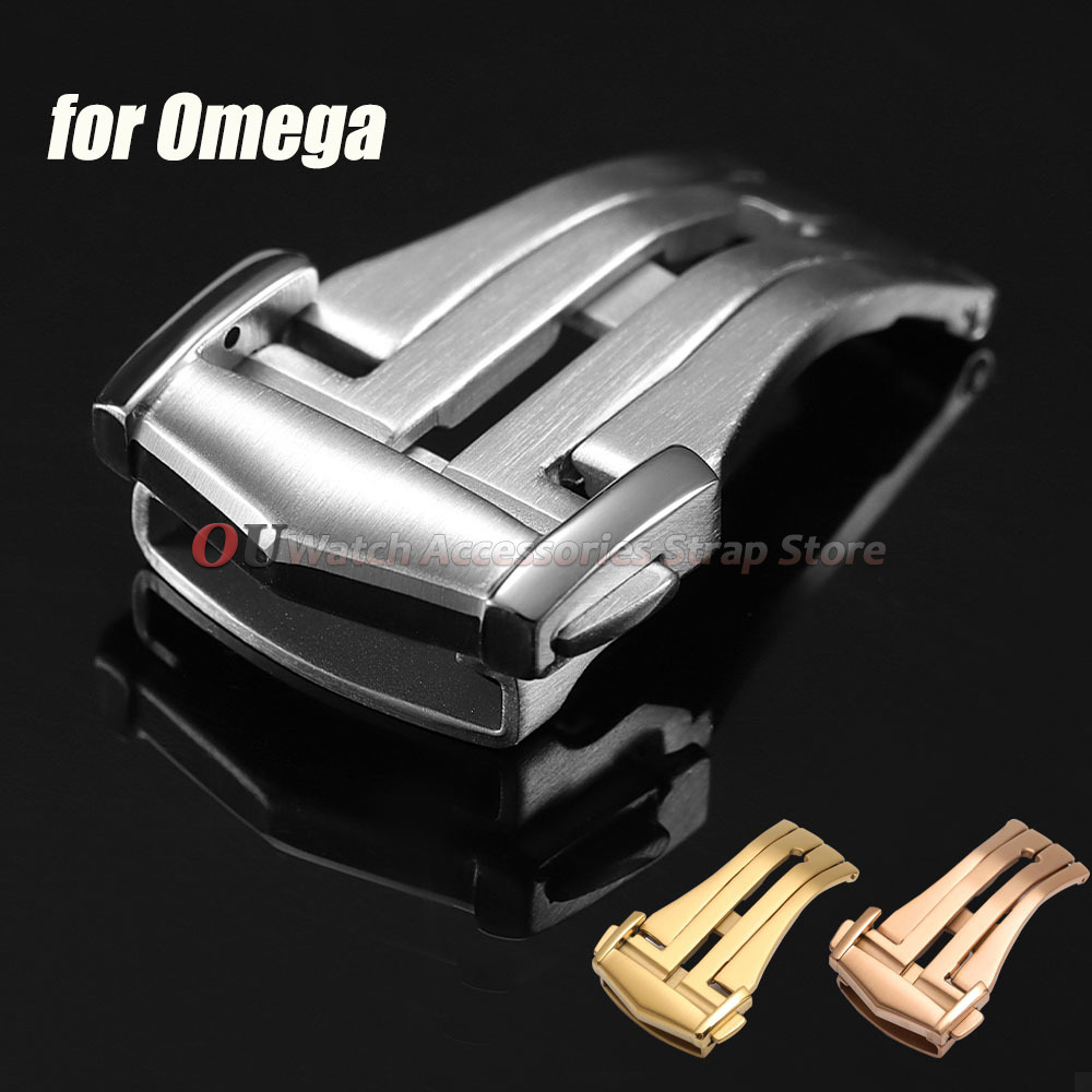 Omega Watch Seamaster - ステンレス鋼製折りたたみ式バックル交換用マットウォッチバックル 18mm 20mm オメガ用 シーマスター用 デプロイメントダブルプレスクラスプ