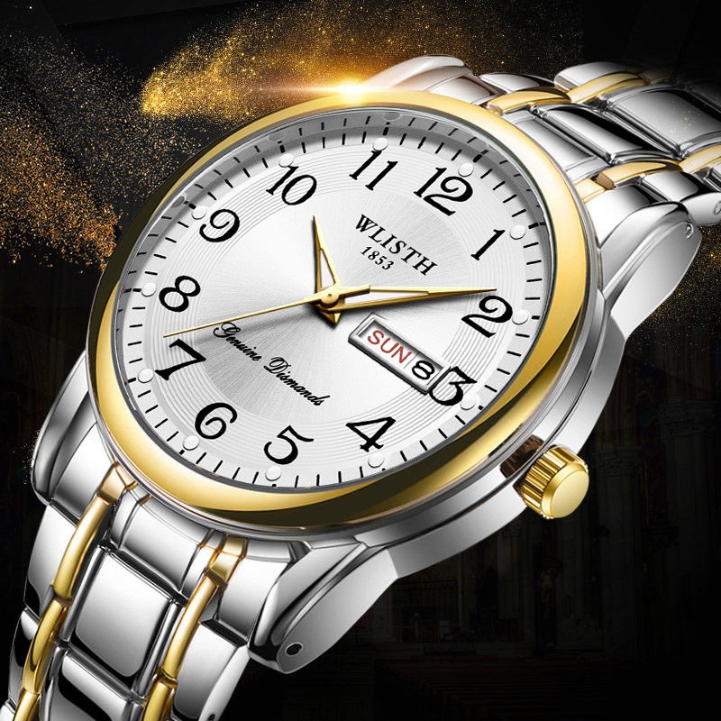Luxury Watch Exchange - 高級メンズクォーツ腕時計 デジタル腕時計 カレンダー 曜日表示 夜光腕時計 ファッションビジネス