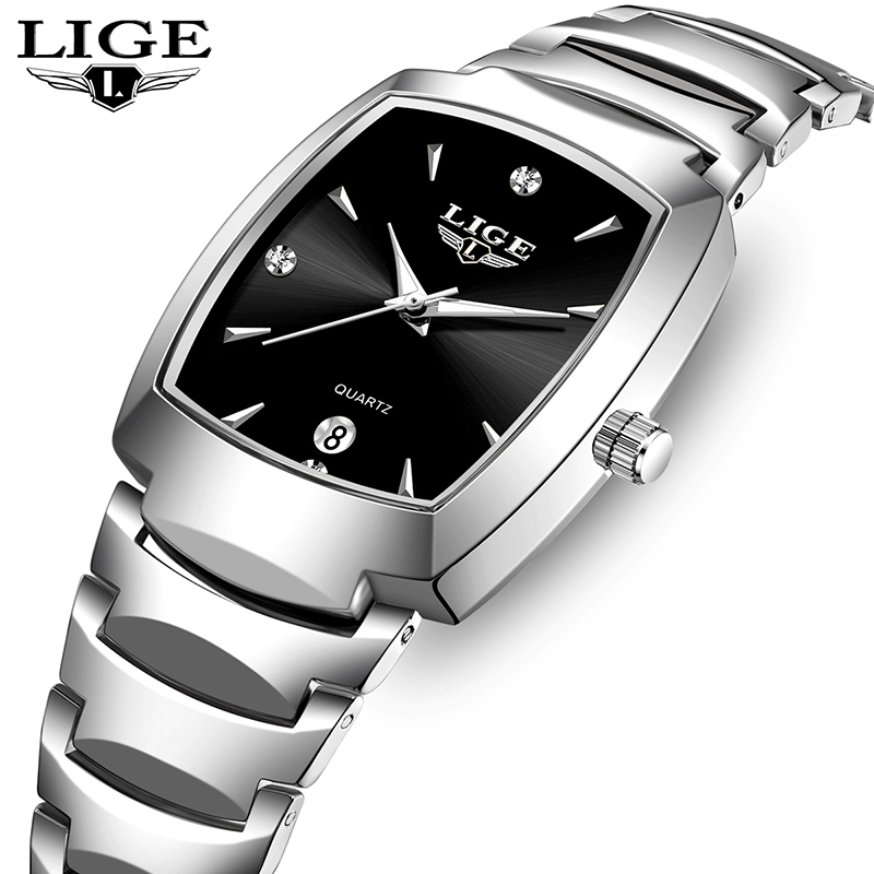 Luxury Women'S Watch - LIGE 腕時計女性ビジネス高級レディース時計女性防水腕時計ファッションクォーツシンプルな腕時計女性のためのモントルファム + ボックス