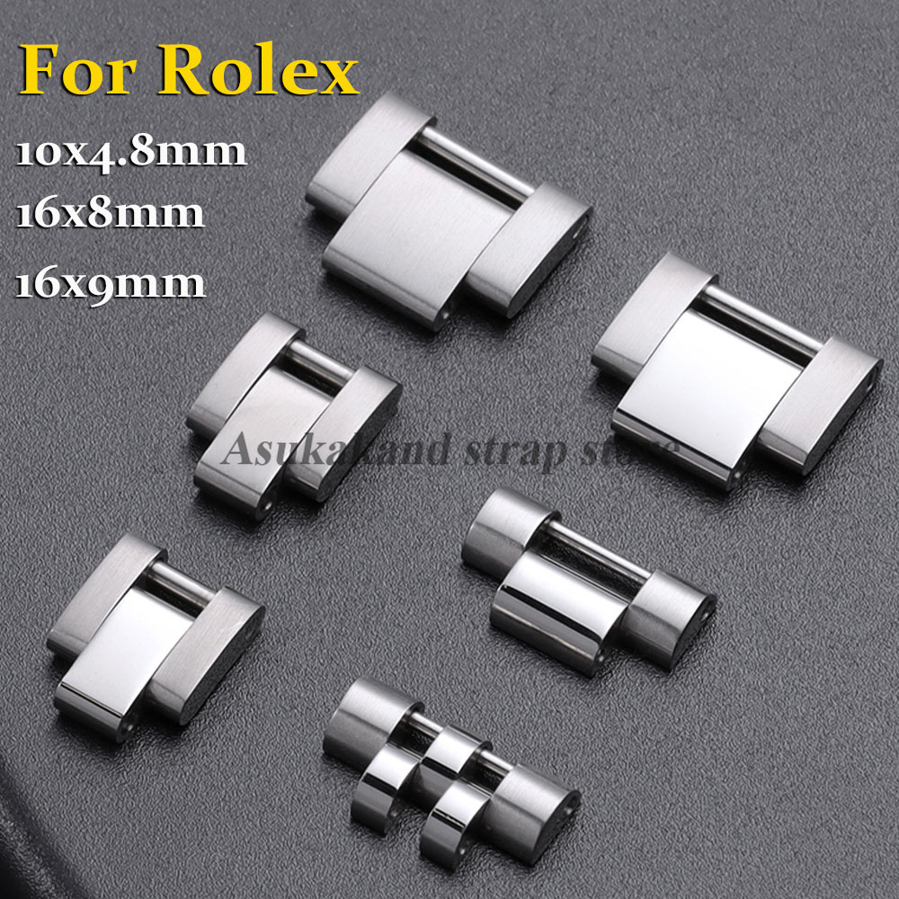 Luxury Watch Black - 16x8mm/16x9mm/10x4.8mmメタルエクステンションリンク、ロレックス プレジデント オイスター ジュビリーウォッチストラップ用、GMT サブマリーナ デイトナ
