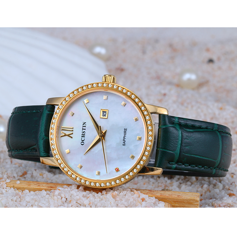 Luxury Watch Japanese - Ochstin-女性用クォーツ時計,日本のアナログ,クォーツ,クリスタル,ビーズの母,時計,妻へのギフト