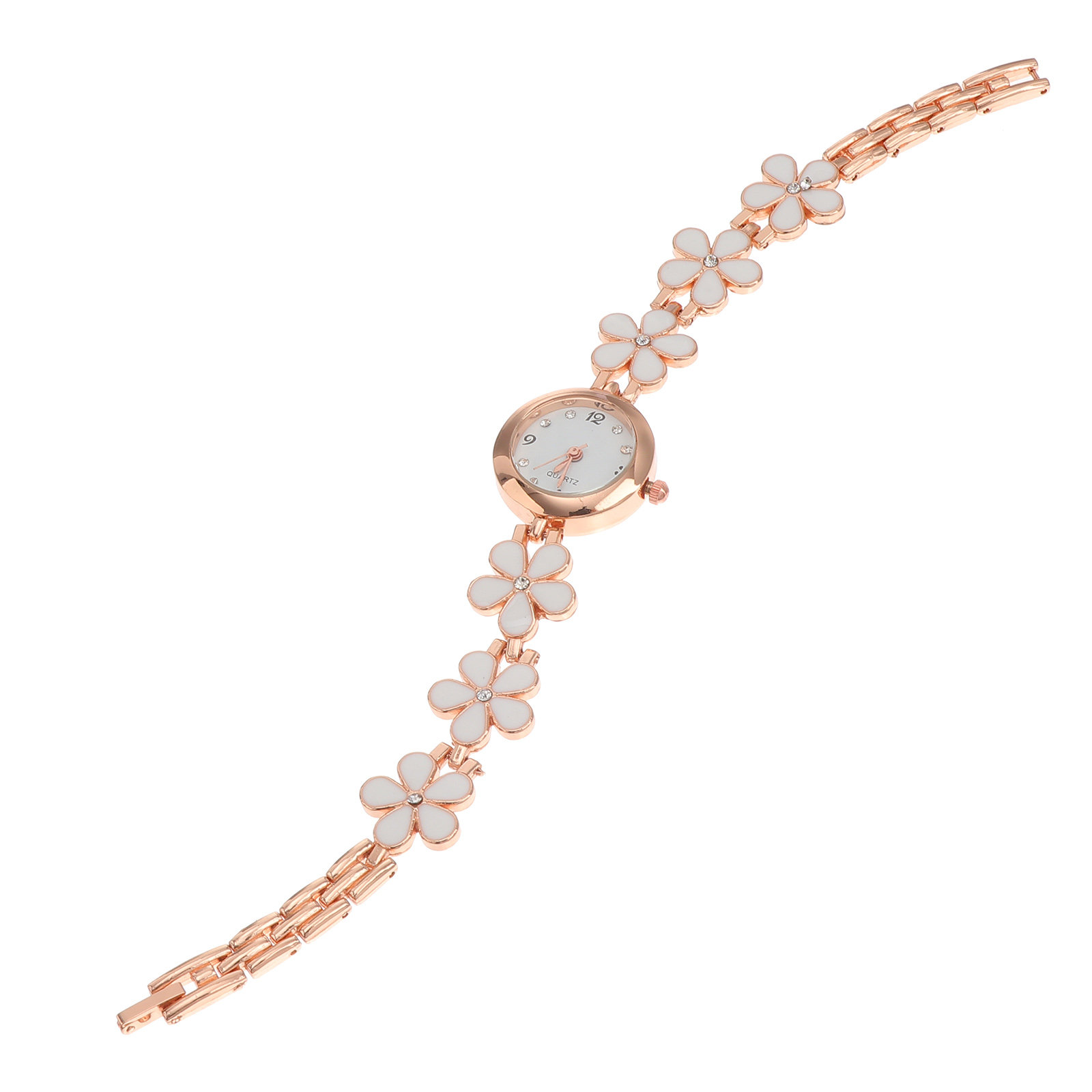 Luxury Women'S Watch - 精巧な時計、ホワイトブレスレット、防水、精巧な作り、携帯に便利、女性用装飾時計