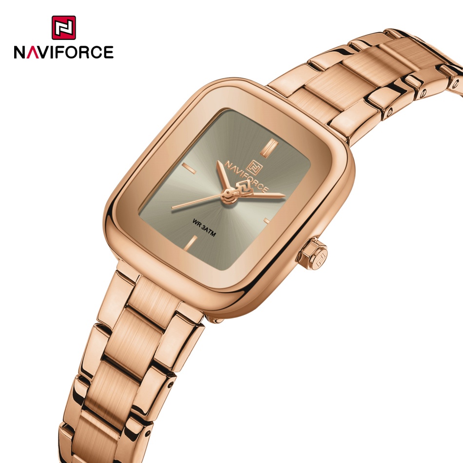 Luxury Watch Black - 新しい NAVIFORCE 女性のヴィンテージファッションウォッチ 30 メートル防水耐性ステンレス鋼バンドカジュアルレディース時計腕時計