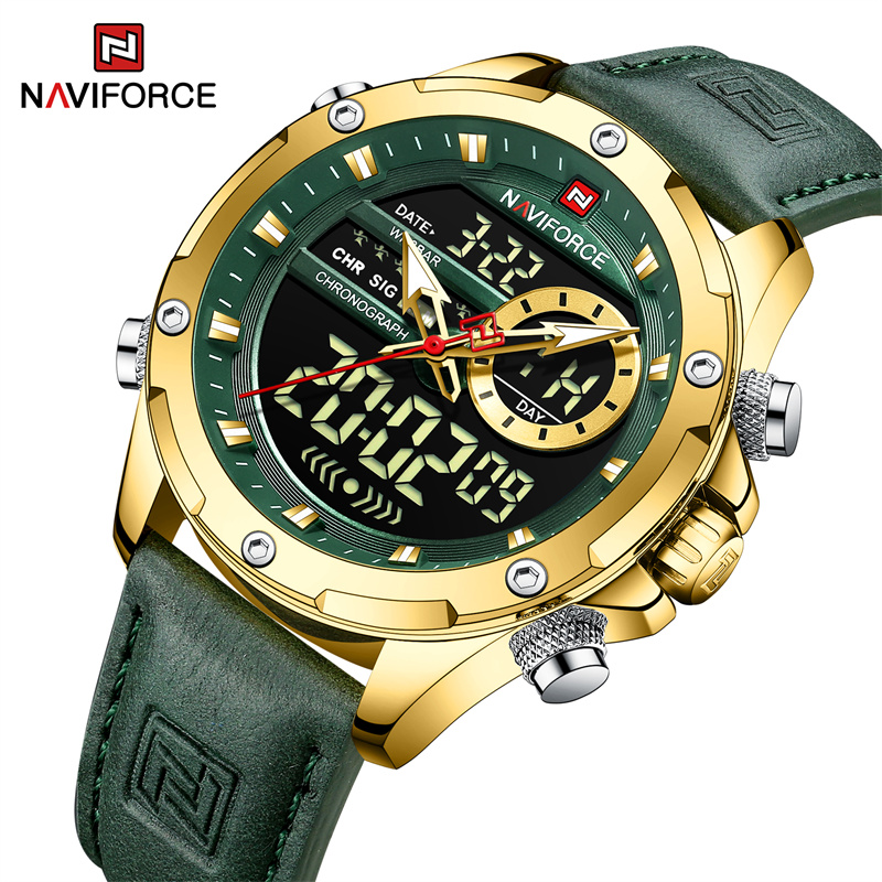 Naviforce-男性用デジタルムーブメント付き腕時計,カ - Zen Luxury Watch のレビューと価格