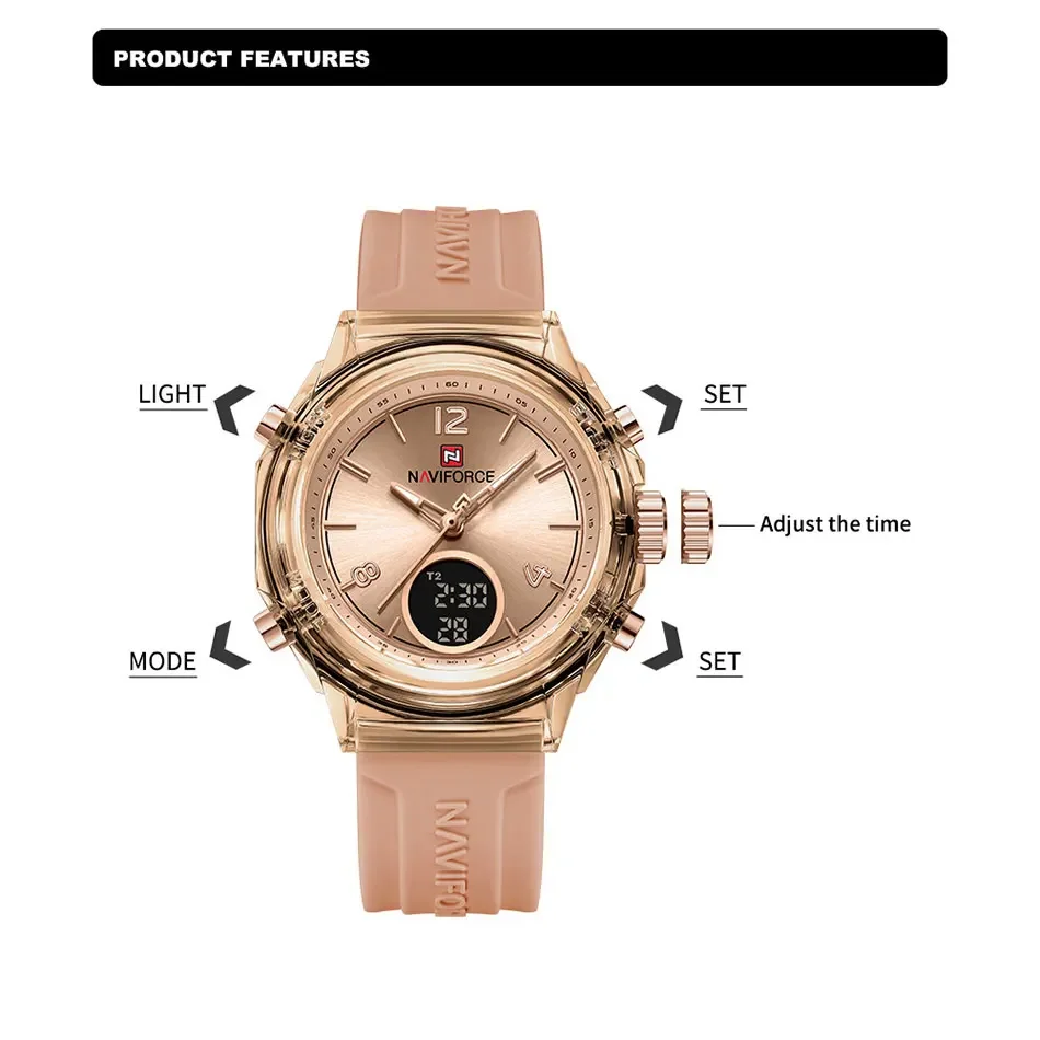 NAVIFORCE NF7109 クォーツ時計レディースファ - Luxury Watch Black のレビューと価格