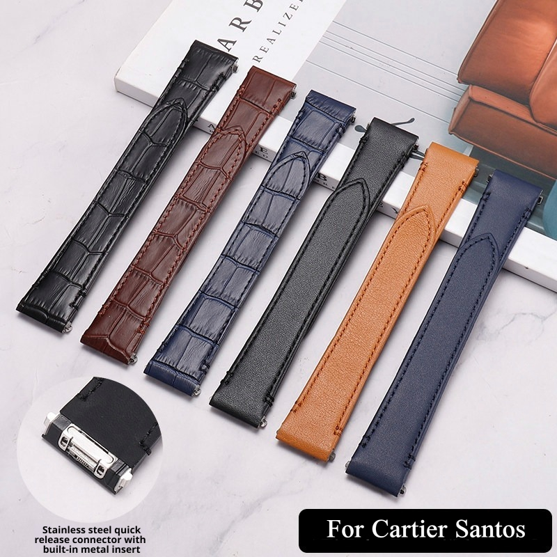 高品質牛革時計バンドカルティエサントス 19 21 ミリメー - Cartier Watch Santos のレビューと価格