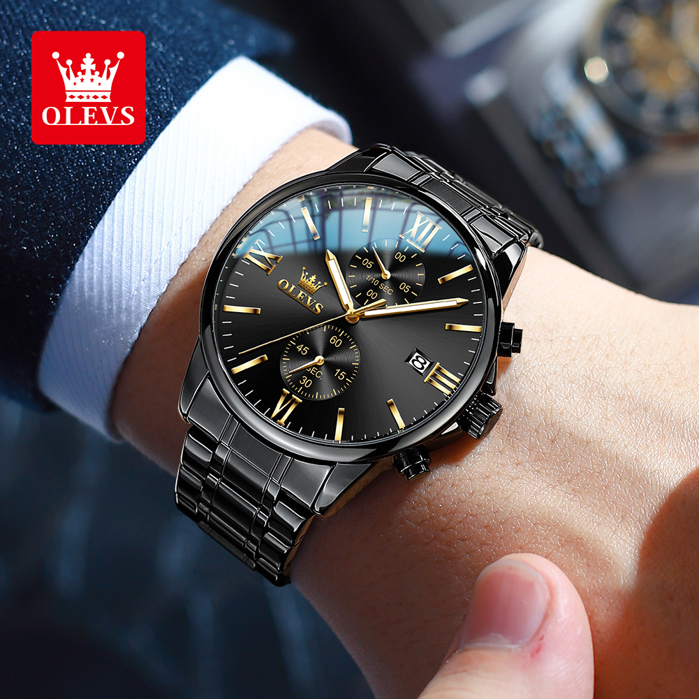 OLEVS 2886 クラシックブラッククォーツ時計男性用エ - Zen Luxury Watch のレビューと価格