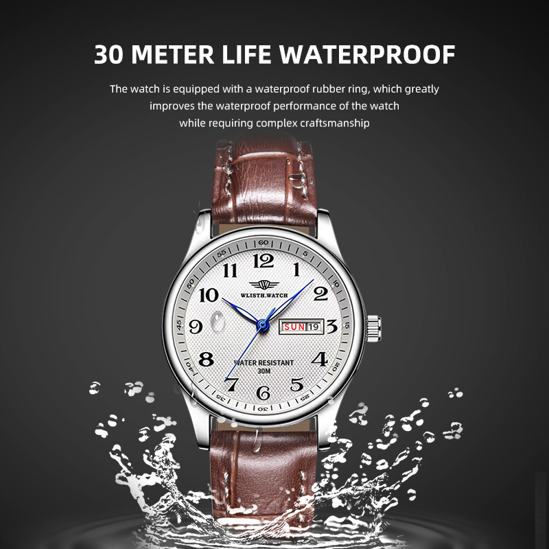 WLISTH 高級ブランドメンズ腕時計クォーツ時計アラビア数 - Zen Luxury Watch のレビューと価格