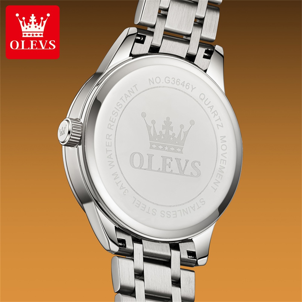 OLEVS ムーンフェイズメンズ腕時計カレンダー 30 メー - Luxury Watch For Men のレビューと価格