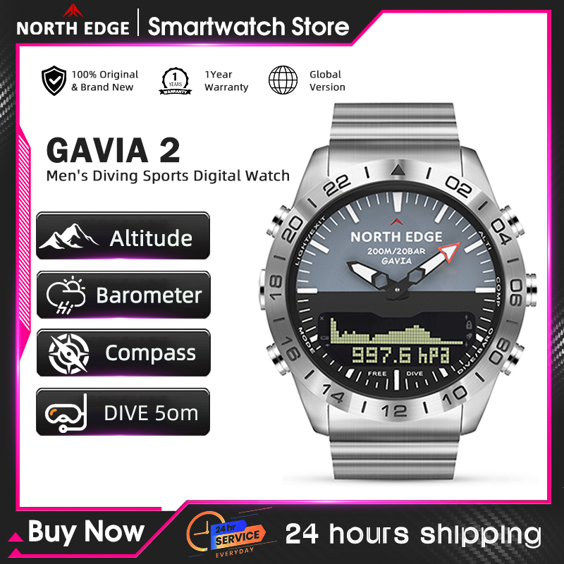 NORTH EDGE メンズ ダイブウォッチ ミリタリー ア - Diver Watch 300M のレビューと価格