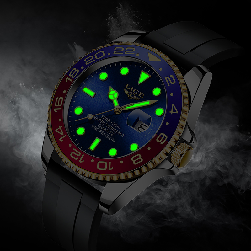 LIGE 2026新型高級メンズクォーツ腕時計ステンレススチ - Luxury Watch Organizer のレビューと価格