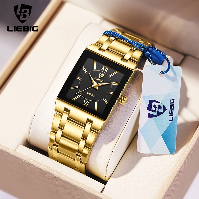 LiEBIG 高級ゴールデンクォーツ腕時計女性ガール男性ファ - Luxury Watch Exchange のレビューと価格