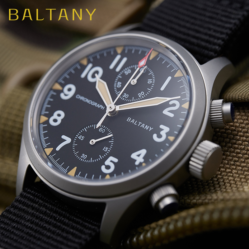 Baltany S5033 クロノグラフ腕時計男性パイロット - Chronograph Flyback Watch のレビューと価格