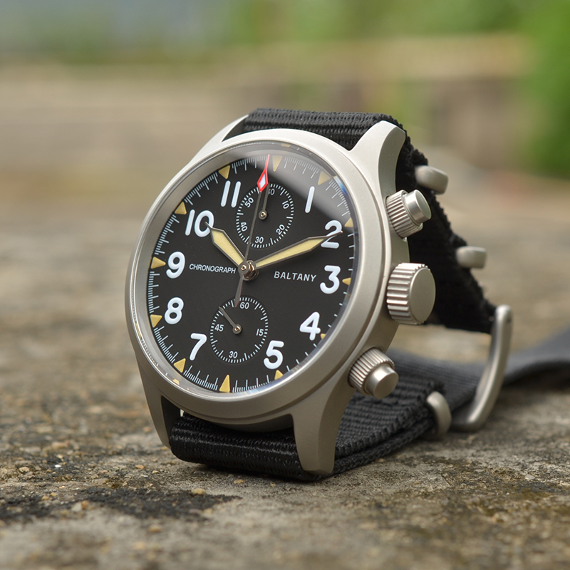 Baltany S5033 クロノグラフ腕時計男性パイロット - Chronograph Flyback Watch のレビューと価格