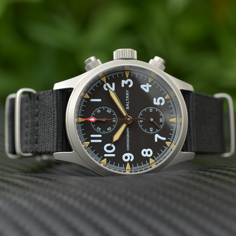 Baltany S5033 クロノグラフ腕時計男性パイロット - Chronograph Flyback Watch のレビューと価格