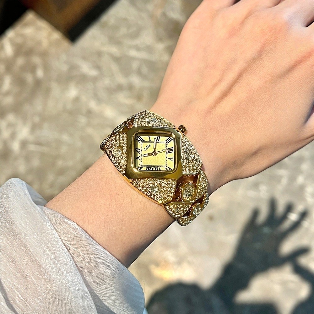 新しいダイヤモンド象嵌ブレスレットウォッチライト高級防水女性 - Luxury Watch And Jewelry Brand のレビューと価格