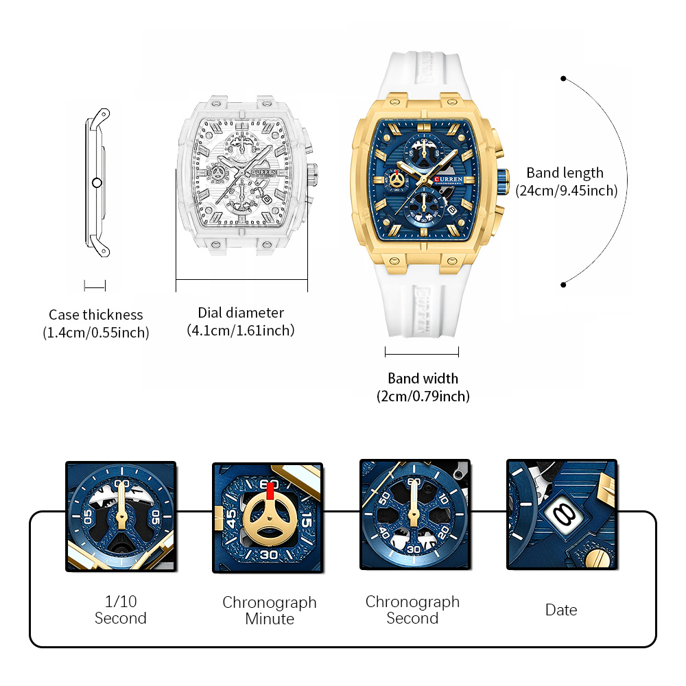 CURREN 高級ヴィンテージ腕時計 メンズ スポーツ クロ - Luxury Watch Exchange のレビューと価格