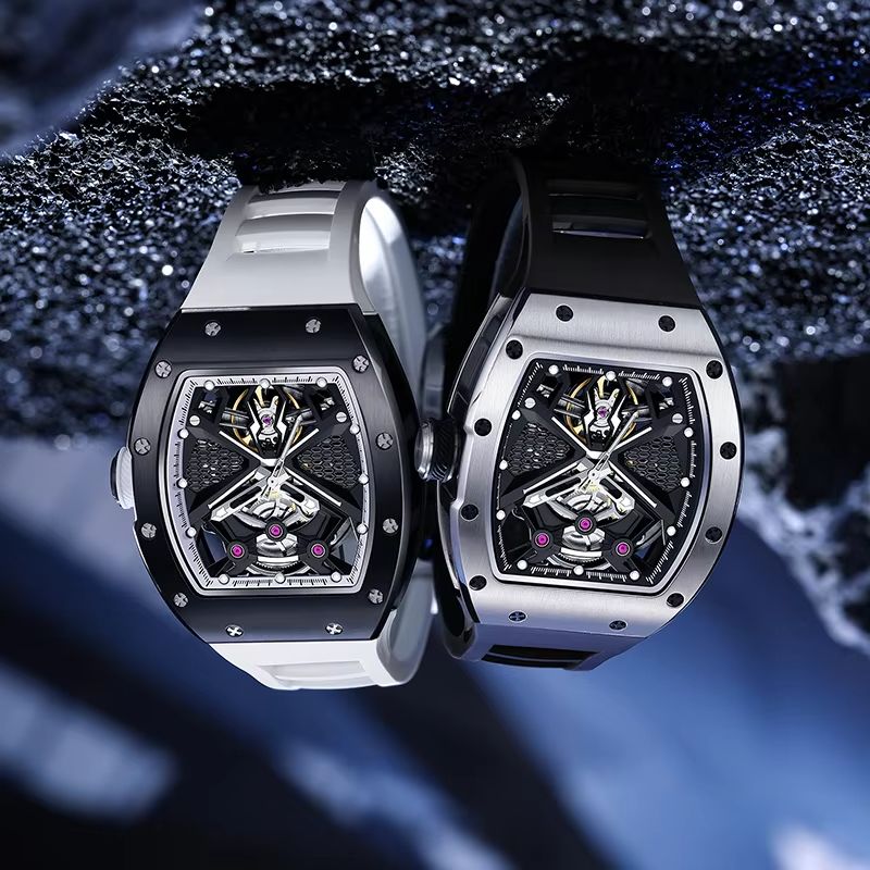 工場製腕時計 自動巻き腕時計 トノー型 高級スケルトン 中国 - Luxury Watch Makes のレビューと価格