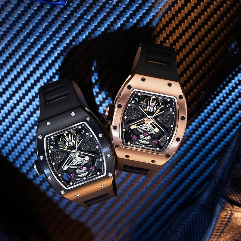 工場製腕時計 自動巻き腕時計 トノー型 高級スケルトン 中国 - Luxury Watch Makes のレビューと価格