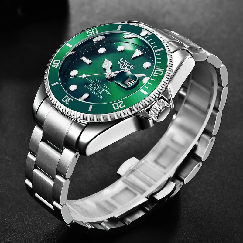 Lige-男性用時計,ファッションブランド,高級,防水,30 - Zen Luxury Watch のレビューと価格