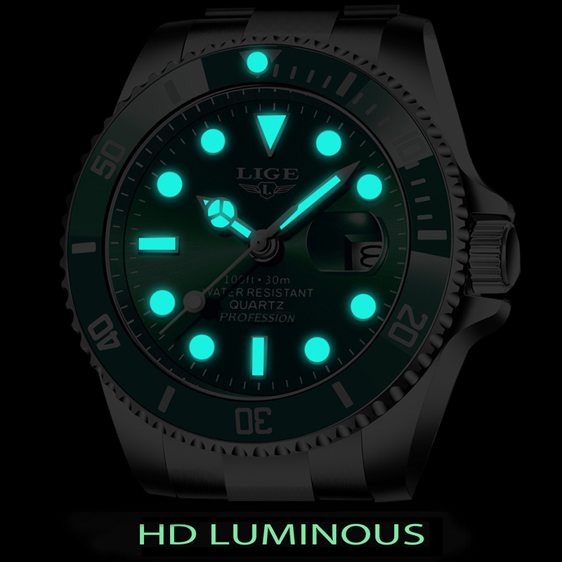Lige-男性用時計,ファッションブランド,高級,防水,30 - Zen Luxury Watch のレビューと価格