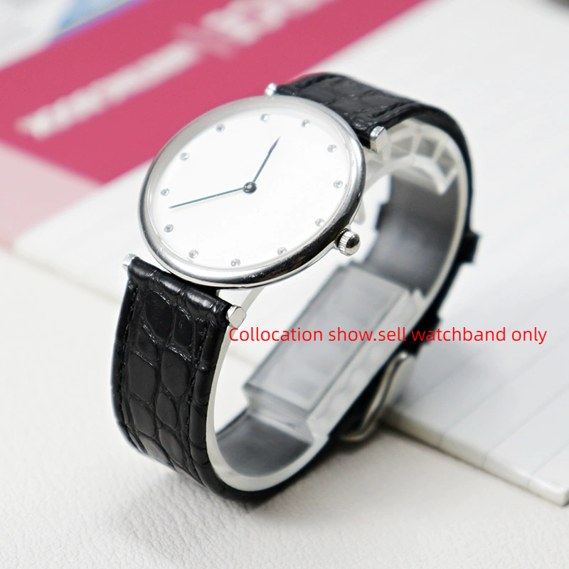 薄型クロコダイル本革ストラップ ロンジンL4 L2 セイコー - Cartier Watch Santos のレビューと価格