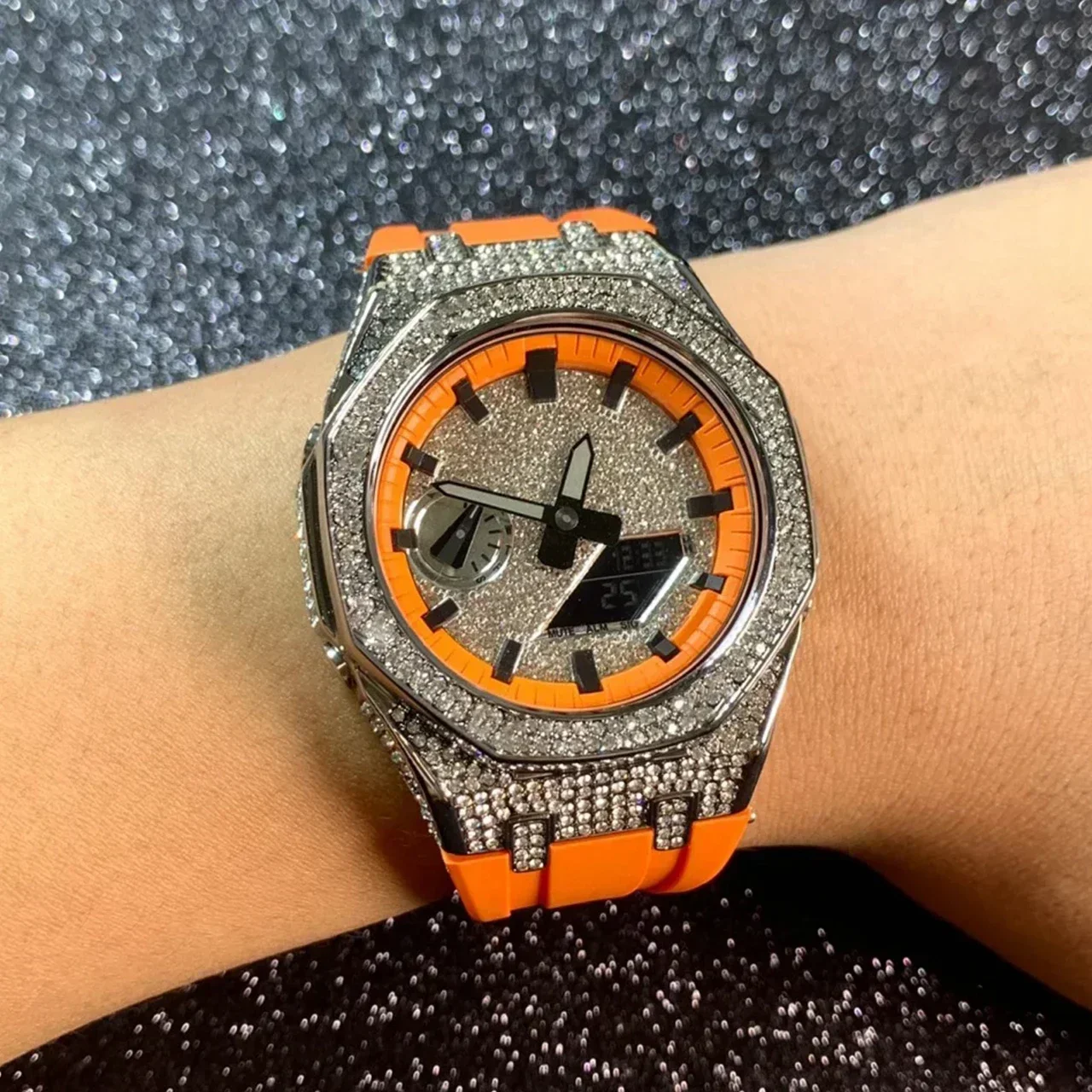 高級ダイヤモンド時計ダイヤル GA2100 GA-2100  - Luxury Watch Repair のレビューと価格