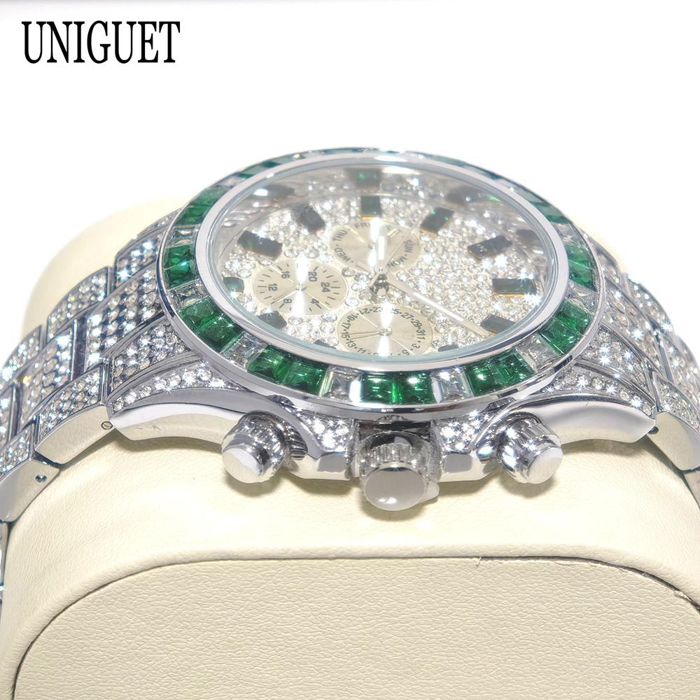 ホットファッショングリーン腕時計男性ブランド UNIGUET - Zen Luxury Watch のレビューと価格