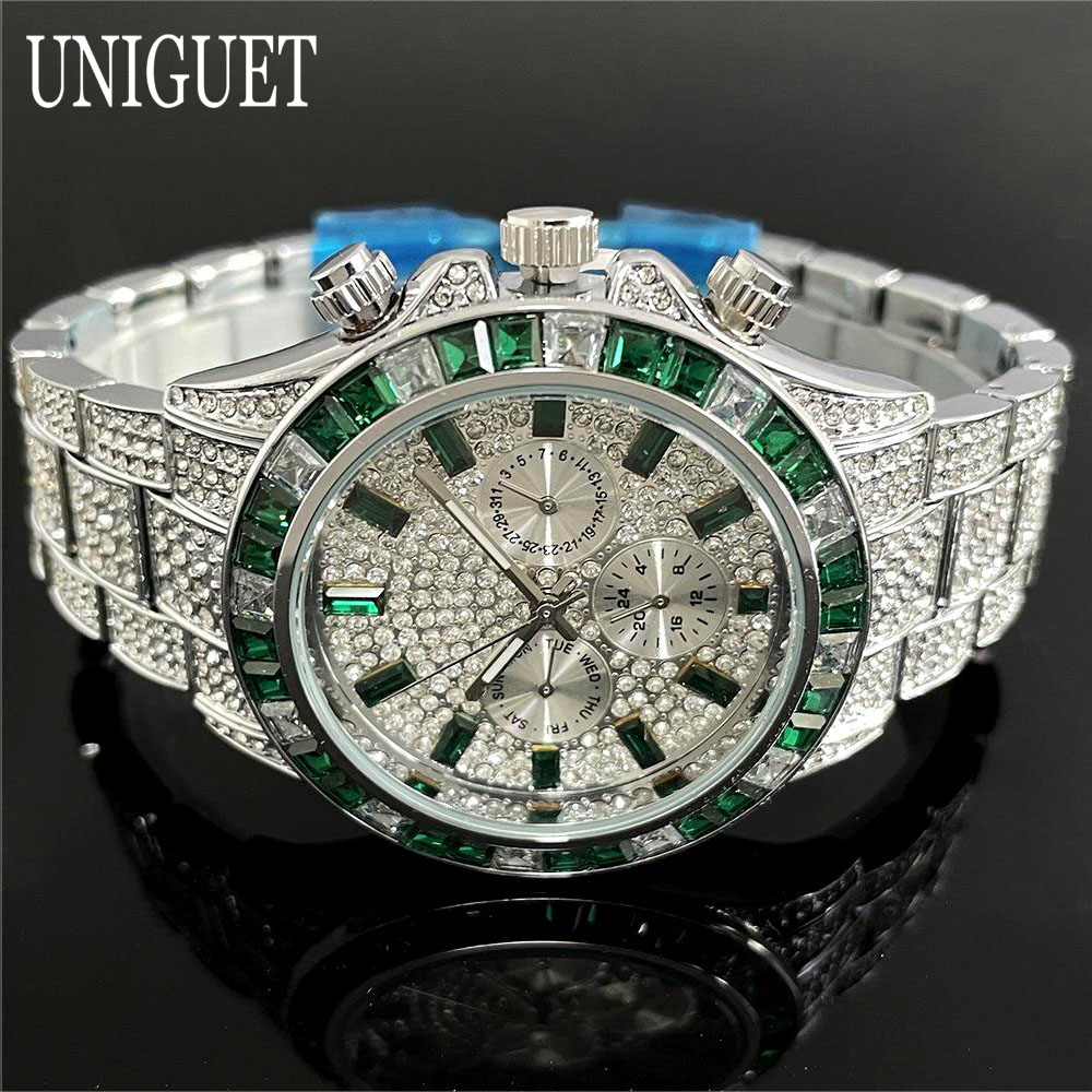 ホットファッショングリーン腕時計男性ブランド UNIGUET - Zen Luxury Watch のレビューと価格