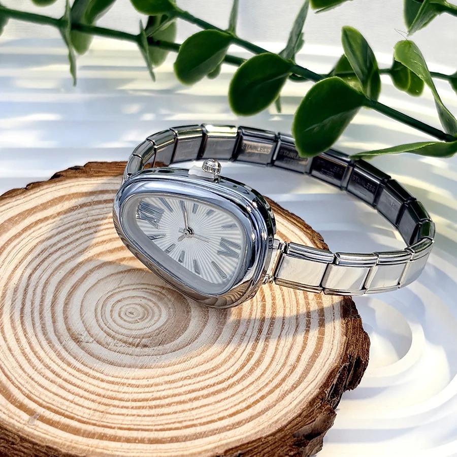 イタリアンチャーム弾性モジュールバンドスネーク型ブレスレット - Luxury Watch Makes のレビューと価格
