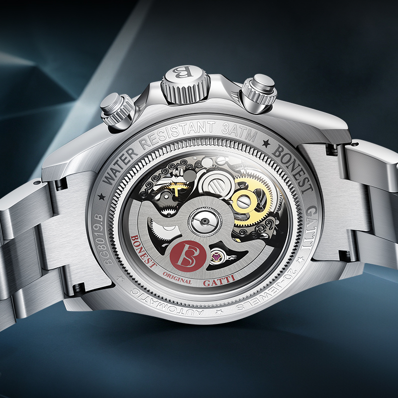 BONEST GATTI メンズ腕時計自動機械式腕時計カーボ - Chronograph Flyback Watch のレビューと価格