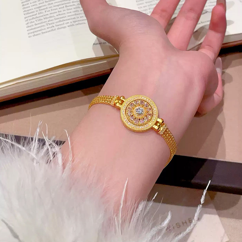 サンドゴールドライト高級ダイヤモンドセット、回転ピンクジルコ - Luxury Watch Service のレビューと価格