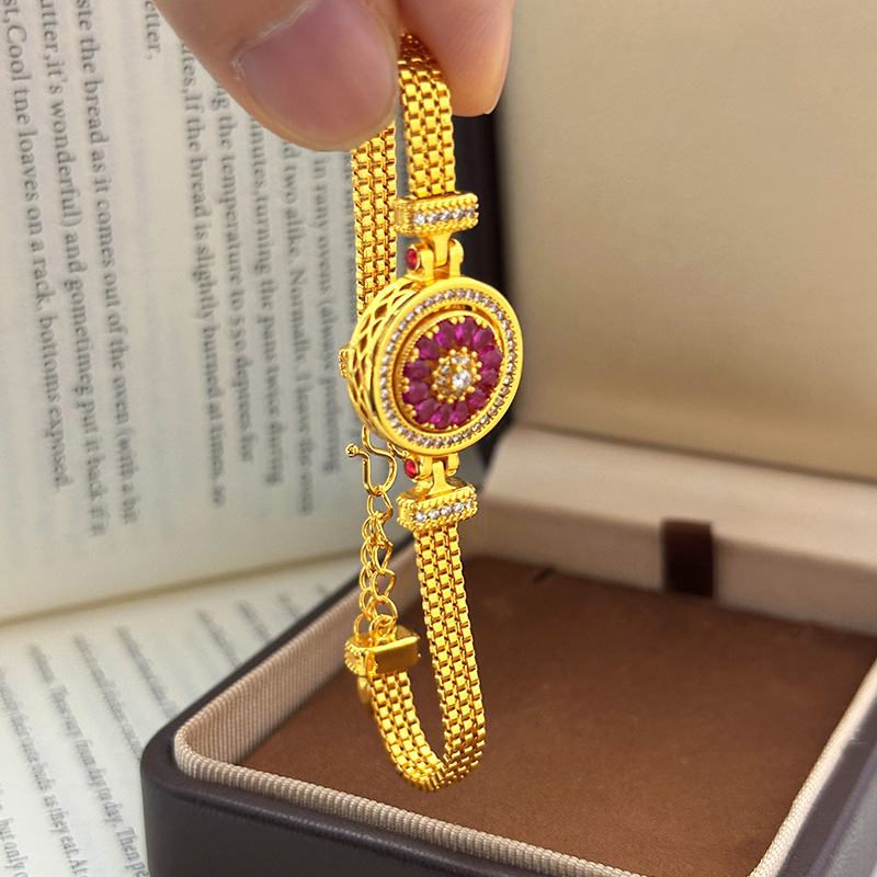 サンドゴールドライト高級ダイヤモンドセット、回転ピンクジルコ - Luxury Watch Service のレビューと価格