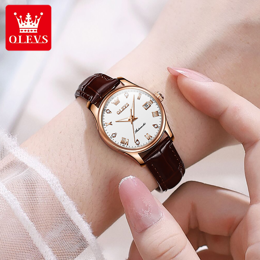 Olevs-女性用防水発光腕時計、高級ファッションウォッチ、 - Chronograph Flyback Watch のレビューと価格