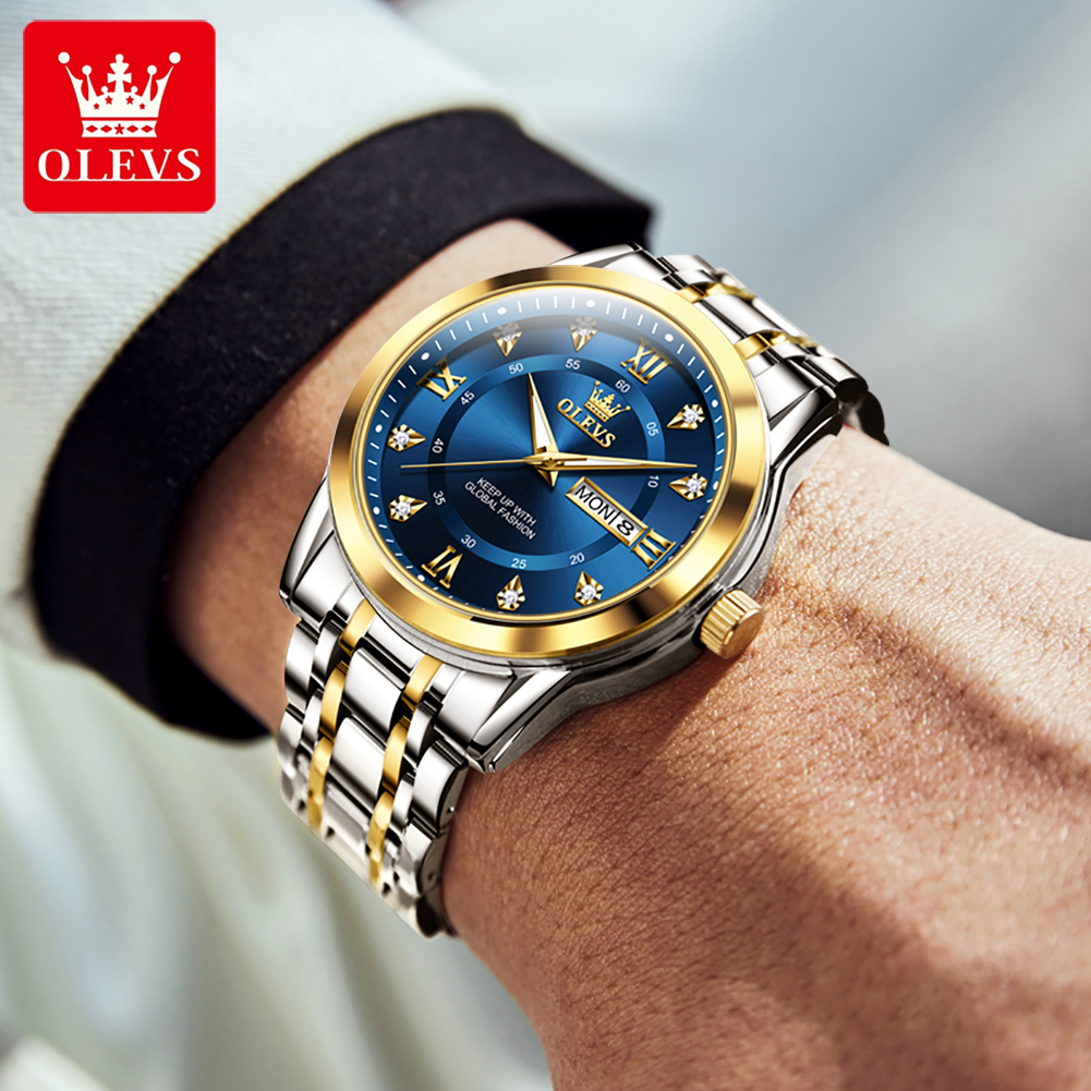 OLEVS ブランドファッションメンズ腕時計ステンレス鋼防水 - Luxury Watch Exchange のレビューと価格