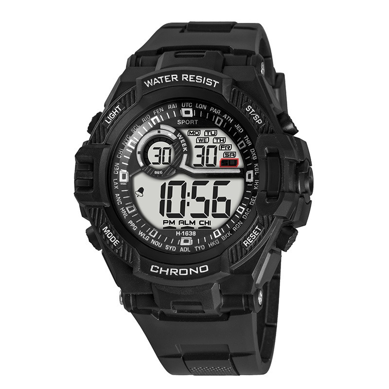 防水スポーツウォッチ、男性用高級電子時計、LEDアラームクロ - Luxury Watch Exchange のレビューと価格