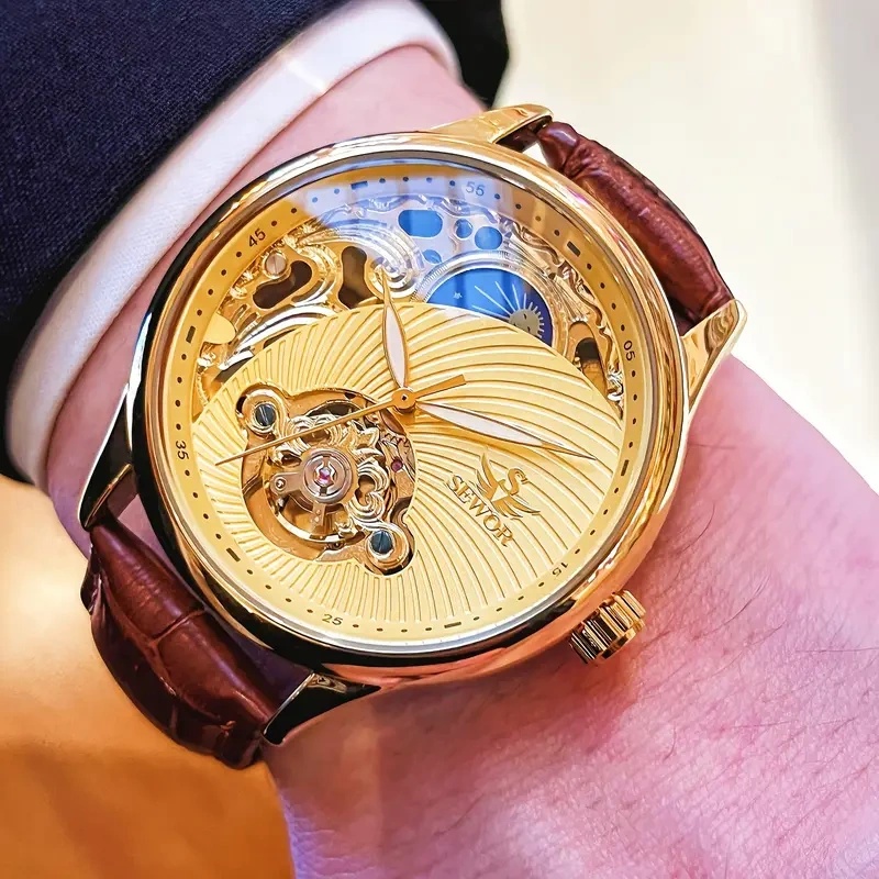豪華なメンズ自動巻き機械式腕時計。エレガントさとファッション - Luxury Watch Makes のレビューと価格