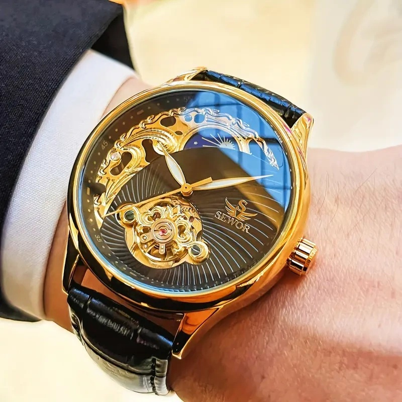 豪華なメンズ自動巻き機械式腕時計。エレガントさとファッション - Luxury Watch Makes のレビューと価格