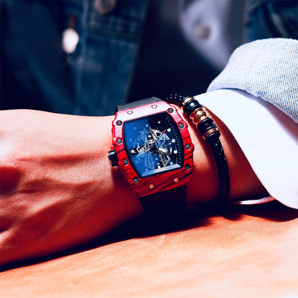 非常に人気のある機能的なメンズクォーツ腕時計で、ユニークな樽 - Luxury Watch Makes のレビューと価格