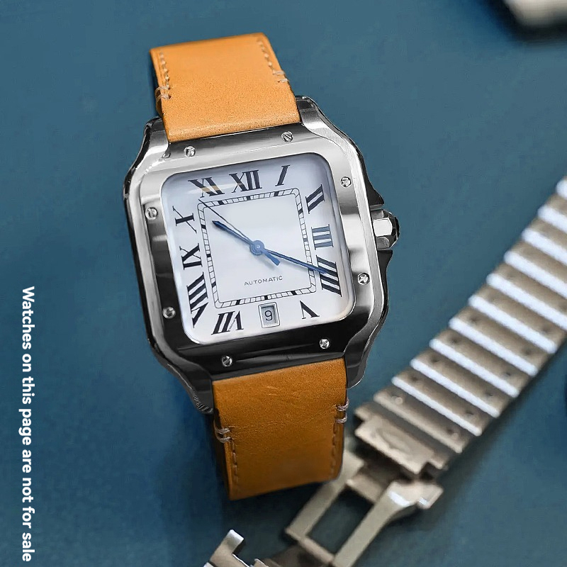19 ミリメートル 21 ミリメートル革時計バンドカルティエ - Cartier Watch Santos のレビューと価格