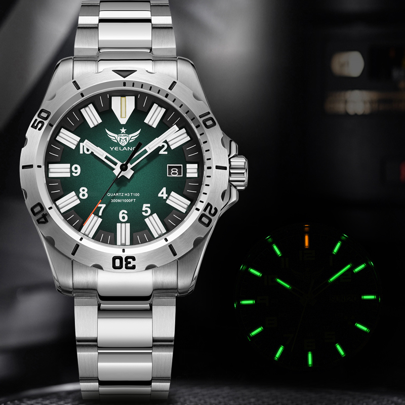 YELANG V1036 42 ミリメートルメンズクォーツ時 - Diver Watch 300M のレビューと価格