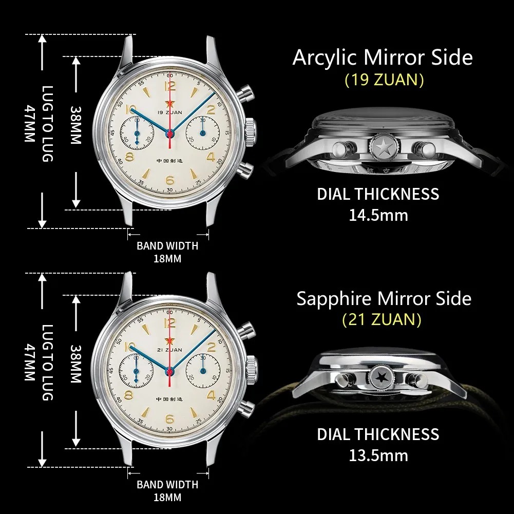 SEAKOSS 1963 クロノグラフ 40mm 38mm  - Chronograph Flyback Watch のレビューと価格