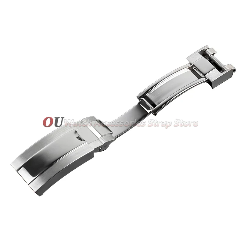 9mmx16mm ステンレス鋼デプロイメントクラスプ ロレッ - Luxury Watch Black のレビューと価格