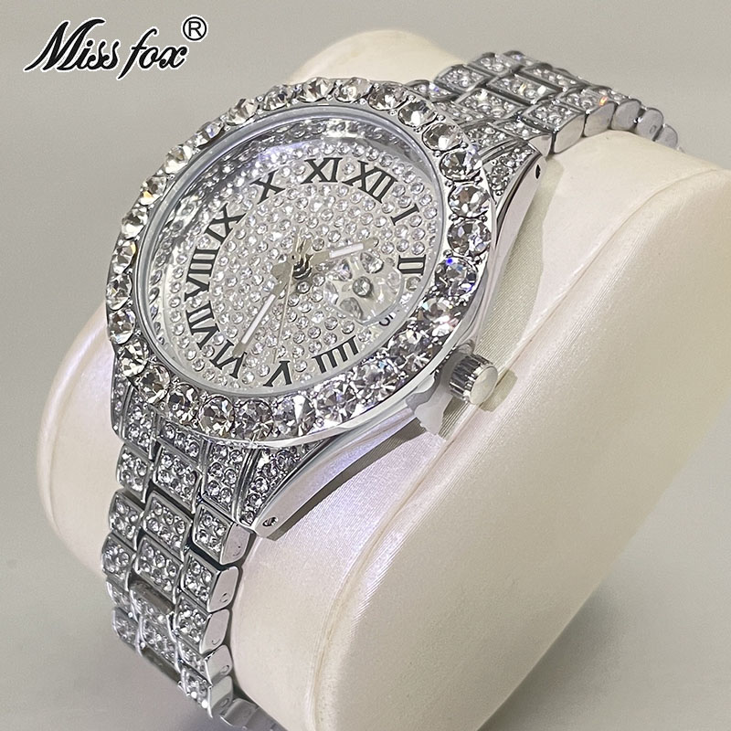 Missfox-女性のための防水アイスダイヤモンドクォーツ腕 - Luxury Watch And Jewelry Brand のレビューと価格